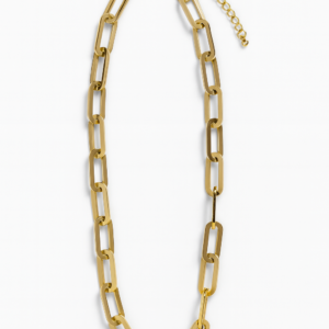 collar de eslabones dorados diseño moderno con acabado brillante